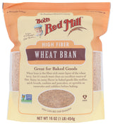 Bob's Red Mill Wheat Bran, 16oz (Pack of 1) - Non GMO, Vegan, Kosher