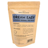 Keha Wellness Organic Dream Easy Herbal Tea Bags, 15 Extra Full and Flavorful Tea Bags, Caffeine Free, Sleep Tea for Nighttime and Bedtime, Beauty