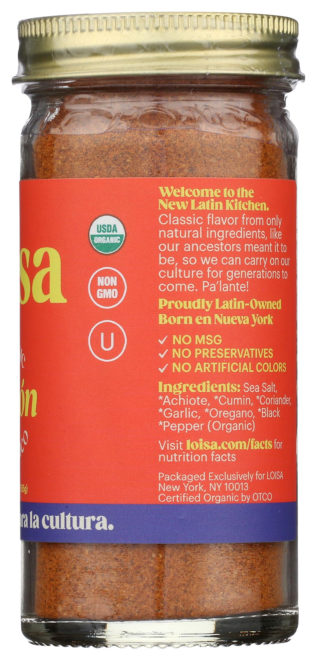 Loisa, Seasoning Sazon Organic, 2.3 Ounce