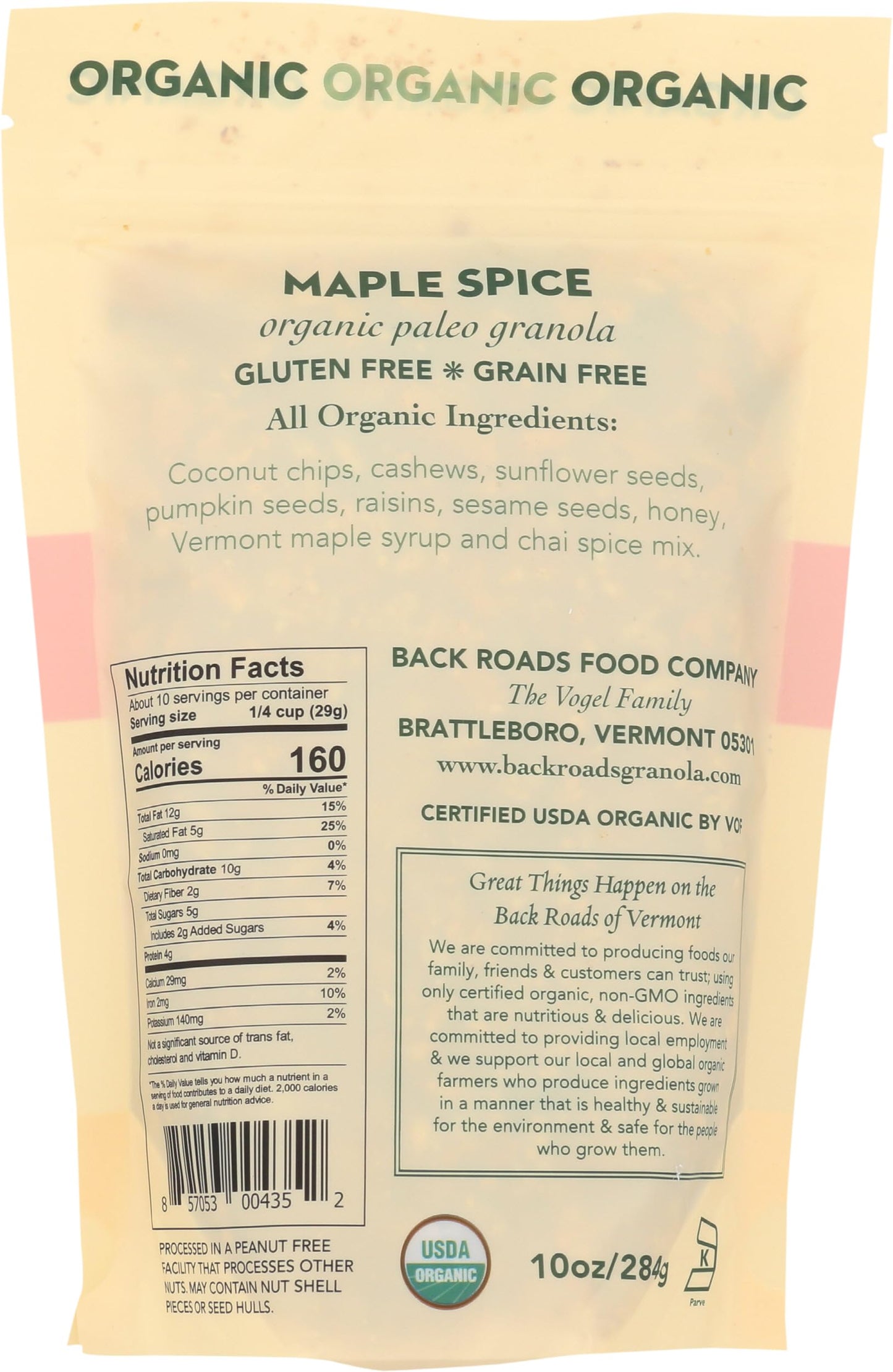 Back Roads, Granola Apricot Chai organic, 10 Ounce