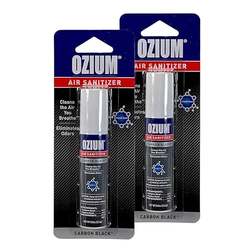 Ozium Air Sanitizer 0.8 oz Spray, Carbon Black Scent (2-Pack)