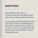 Rocco & Roxie Carpet Cleaner Solution for Pets - Pet Stain Remover, Use In Any Carpet Shampooer Machine - Deep Cleaning For Everyday Dog Odor On