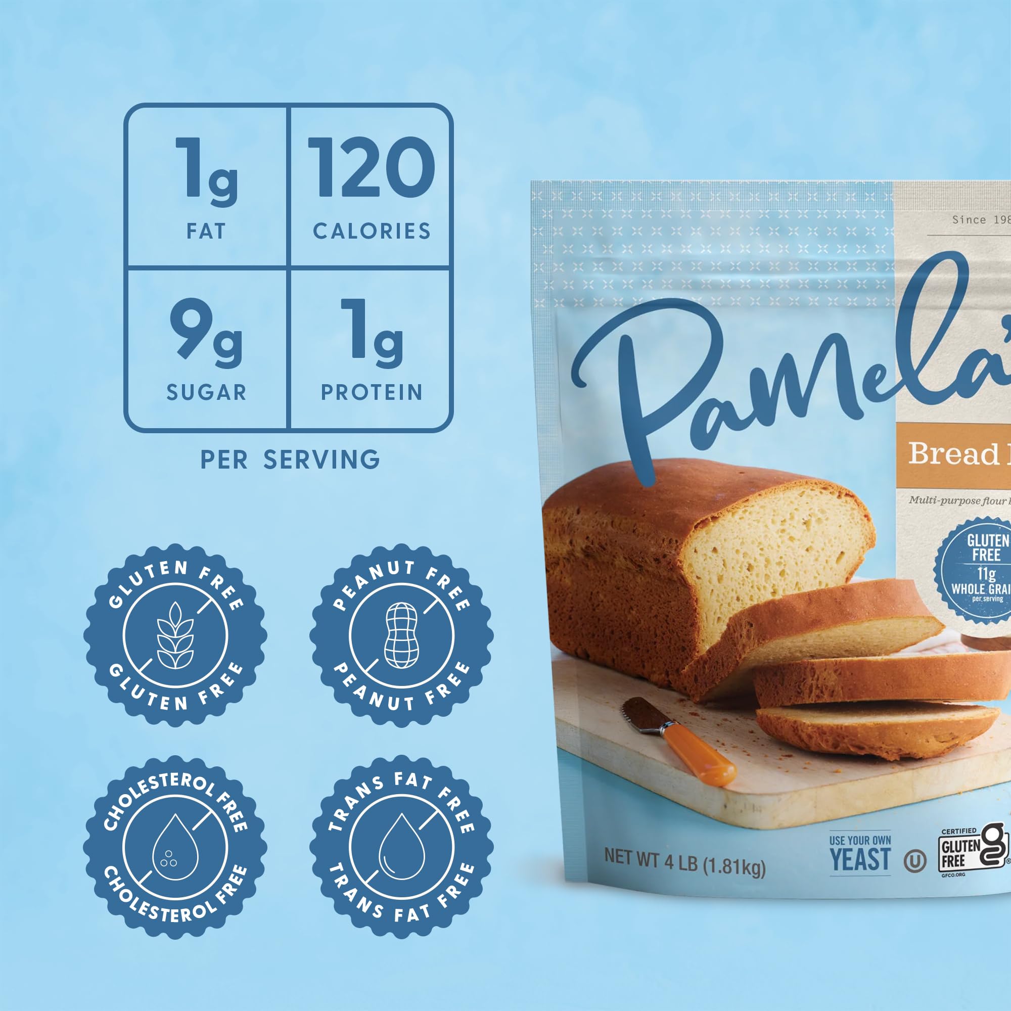 Pamela's Gluten Free Bread and Flour Blend, 4lb (Pack of 1)