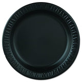Dart 9PBQR 9 in Black Laminated Foam Plate (Case of 500)