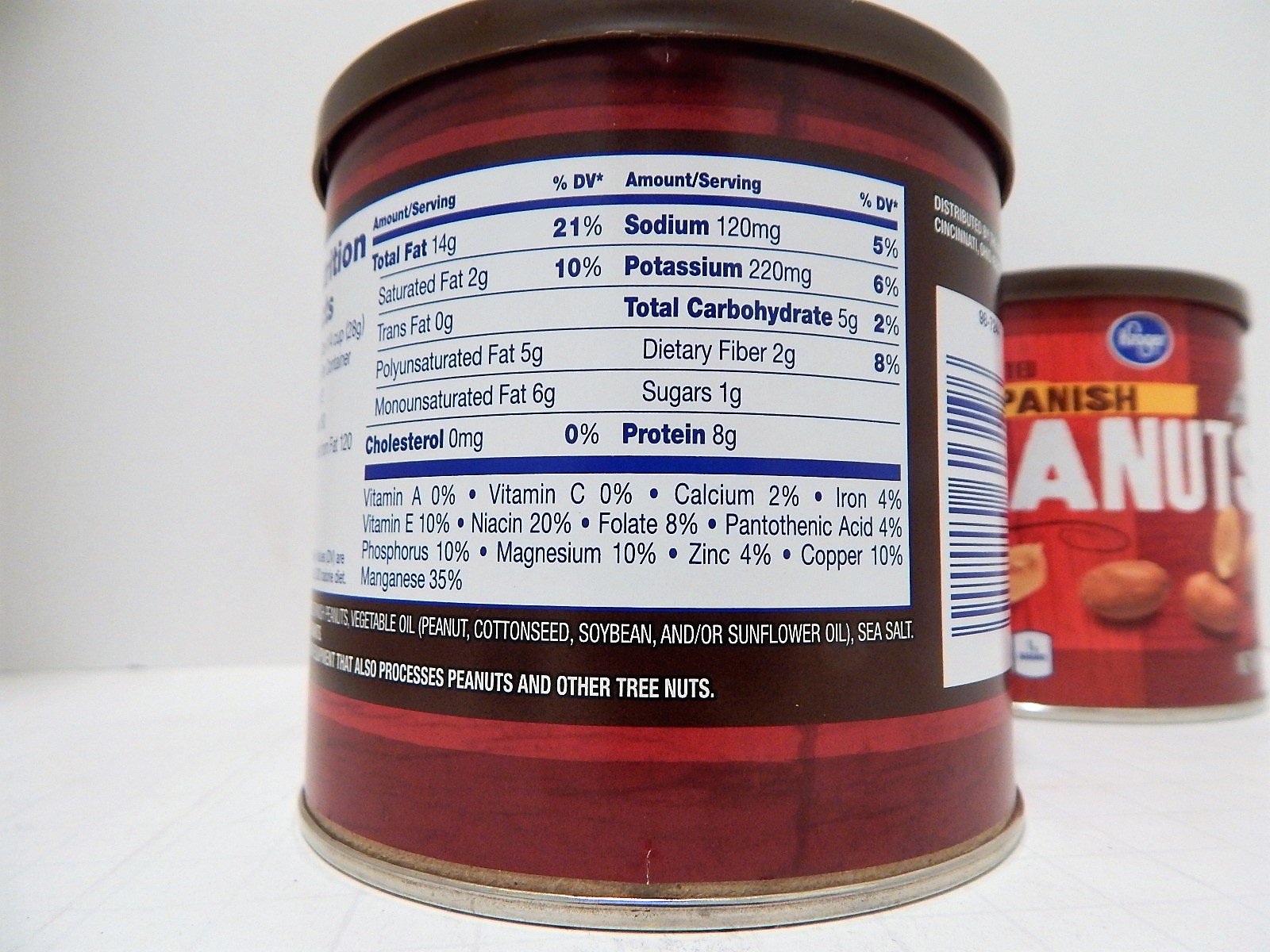 Kroger Salted Spanish Peanuts With Sea Salt (2 Cans)