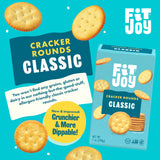 FitJoy Grain Free Crackers in Classic (Salt) Flavor - Round Party Crackers without Gluten, Non-GMO Project Verified - Vegan, Nut Free, Savory Snack