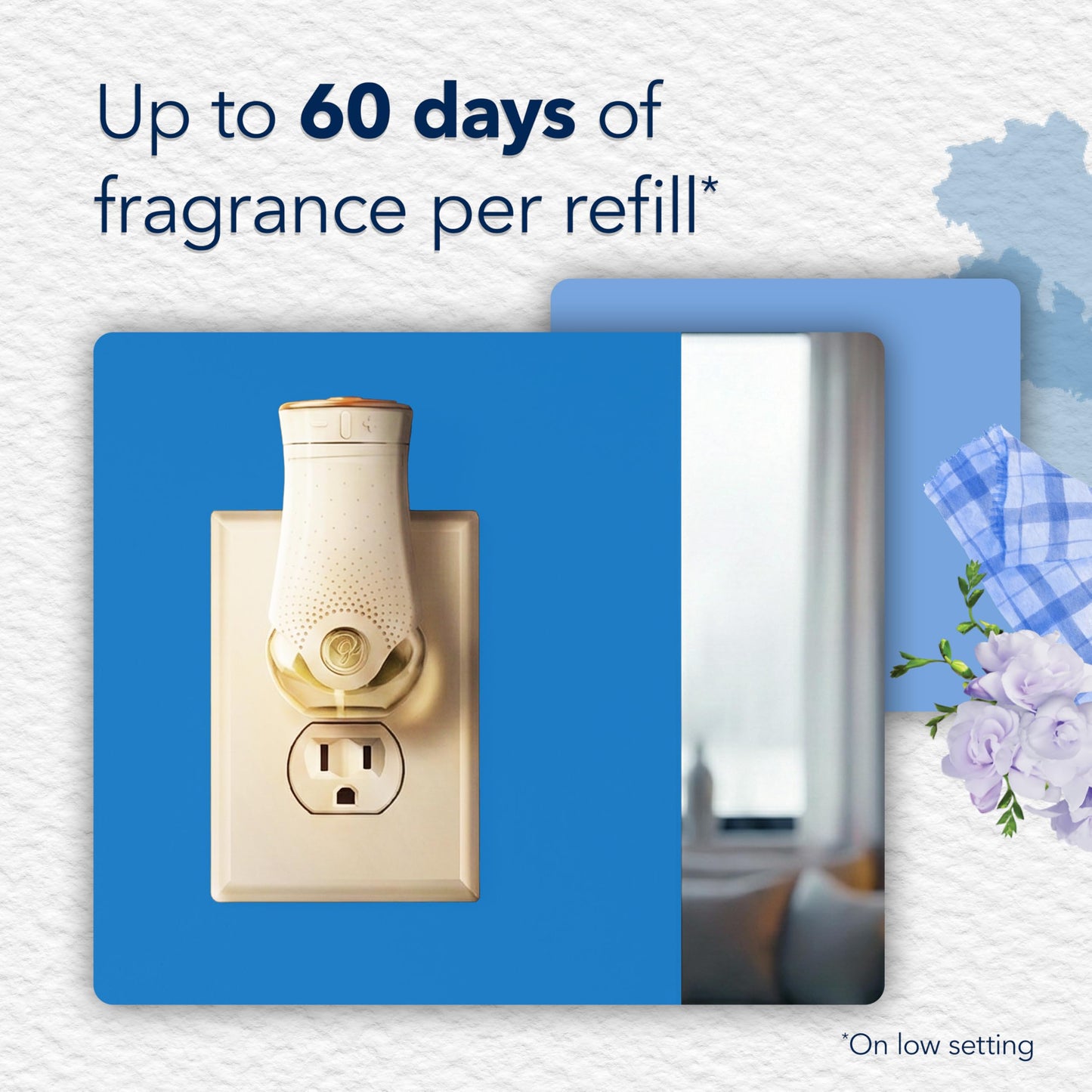 Glade PlugIns Refills Air Freshener Starter Kit, Clean Linen, Scented and Essential Oils for Home and Bathroom, 0.67 Fl Oz, 1 Warmer + 1 Refill