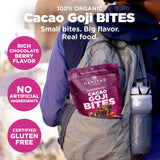 Navitas Organics Cacao Goji Superfood+ BITES - Power Snacks - All Natural Plant Based - Clean Energy & Nutrition - USDA Organic, Non GMO, Gluten Free