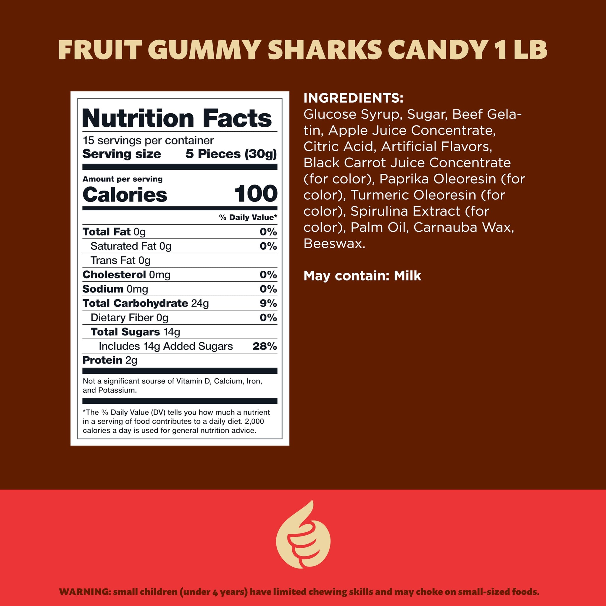 Gummy Sharks | 1-Pound Bag | Dye Free ?andy | Assorted Fruit Gummy Candy | Shark Gummies for Goodie Bags, Gifting & Snacking | Strawberry, Lemon
