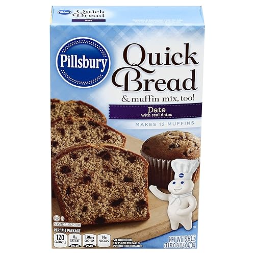 Pillsbury Date Quick Bread And Muffin Mix, 16.6-Ounce