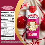 Premier Protein Shake INDULGENCE, White Chocolate Raspberry, 30g Protein, 170 Calories, 3g Sugar, 11 fl oz, 12 Pack