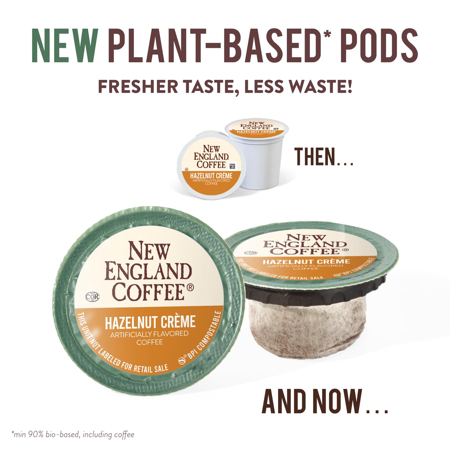 New England Coffee Single Serve Pods, Hazelnut Crème Medium Roast 12 Count (Pack of 1)