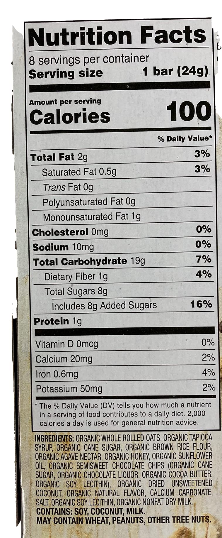 Simply Nature Organic Chewy Granola Bars - 2 Boxes (Chocolate Chip & Vanilla Chip)
