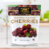 Traina Home Grown California Sun Dried Bing Cherries - Healthy & Non-GMO, Natural Sweet Flavor Fruit No Sugar Added, Perfect Snack In Resealable Pouch