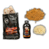 Bearded Butchers Macho Nacho Bratwurst DIY Kit - Spicy & Cheesy Brats - Includes Nacho Supreme Seasoning, Rebel Red Sauce, Mozzarella & 32mm-35mm