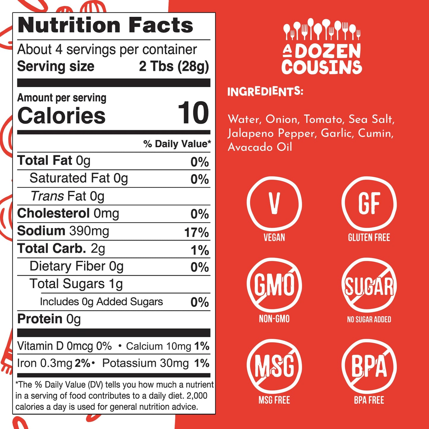 A Dozen Cousins Mexican Rice Seasoning Sauce (10 Pack), Pour & Mix Red Rice Starter with Tomato, Onion, Garlic & Jalapeño, Avocado Oil, Gluten Free