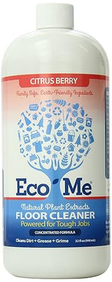 Eco-me Natural, Plant-Based Concentrated Multi-Surface and Floor Cleaner, Clear, 32 Fl.Oz, Citrus Berry