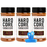 Hardcore Carnivore Cajun Bar-B-Q Rub Seasoning - 10.5 oz Bottles - Rib Rub and Brisket Rub for Grill and Smoker - Burger Seasoning and Steak Rub