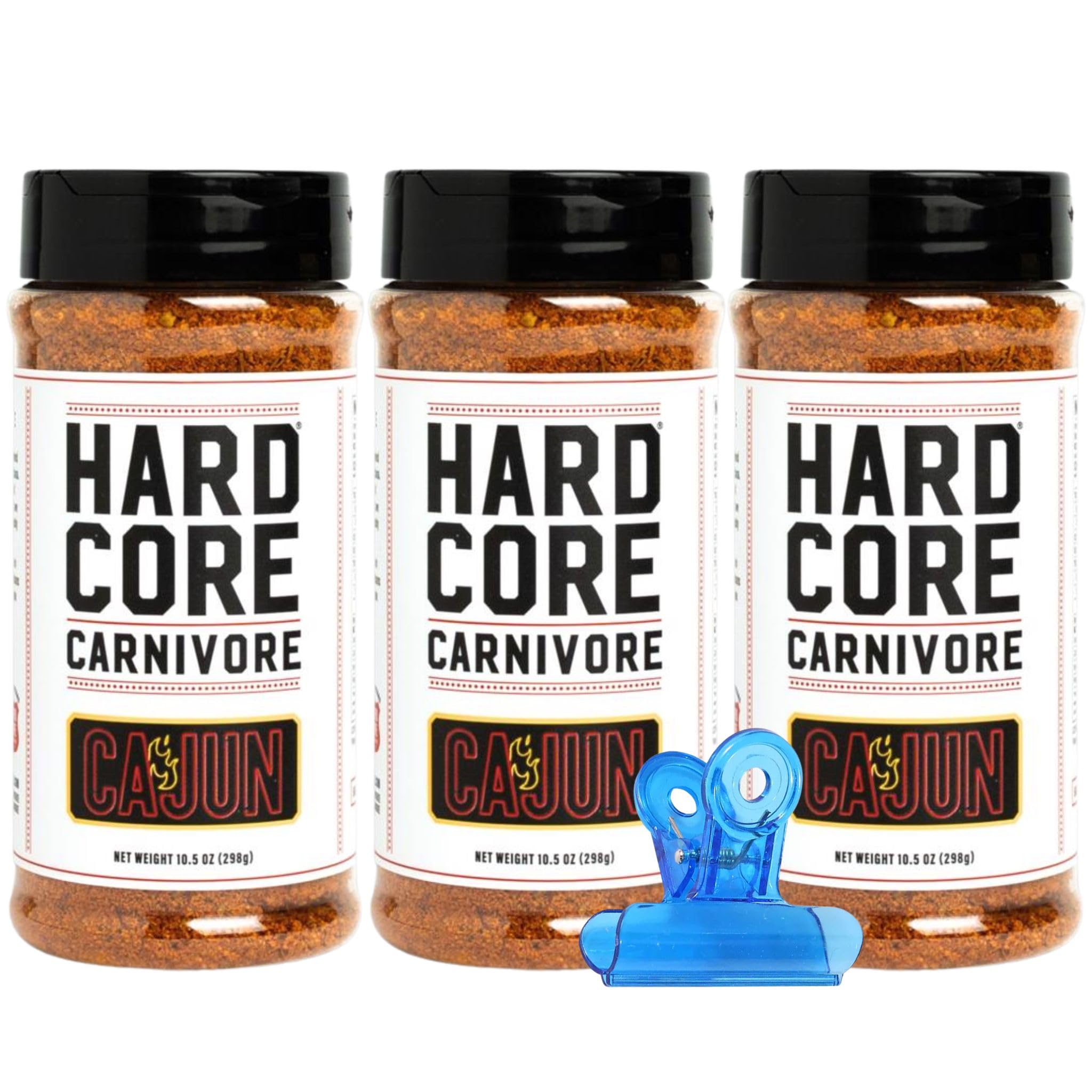 Hardcore Carnivore Cajun Bar-B-Q Rub Seasoning - 10.5 oz Bottles - Rib Rub and Brisket Rub for Grill and Smoker - Burger Seasoning and Steak Rub