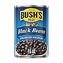 Bush's Canned Black Beans (Pack of 1), Good Source of Plant-Based Protein, Good Source of Fiber, Fat Free, Gluten Free, 15 oz