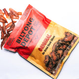 Biltong Depot Lean Original Biltong Slices - 1lb (16oz) | Air-Dried Beef Jerky Snack | High Protein | Paleo & Keto Friendly | Zero Sugar | Gluten Free