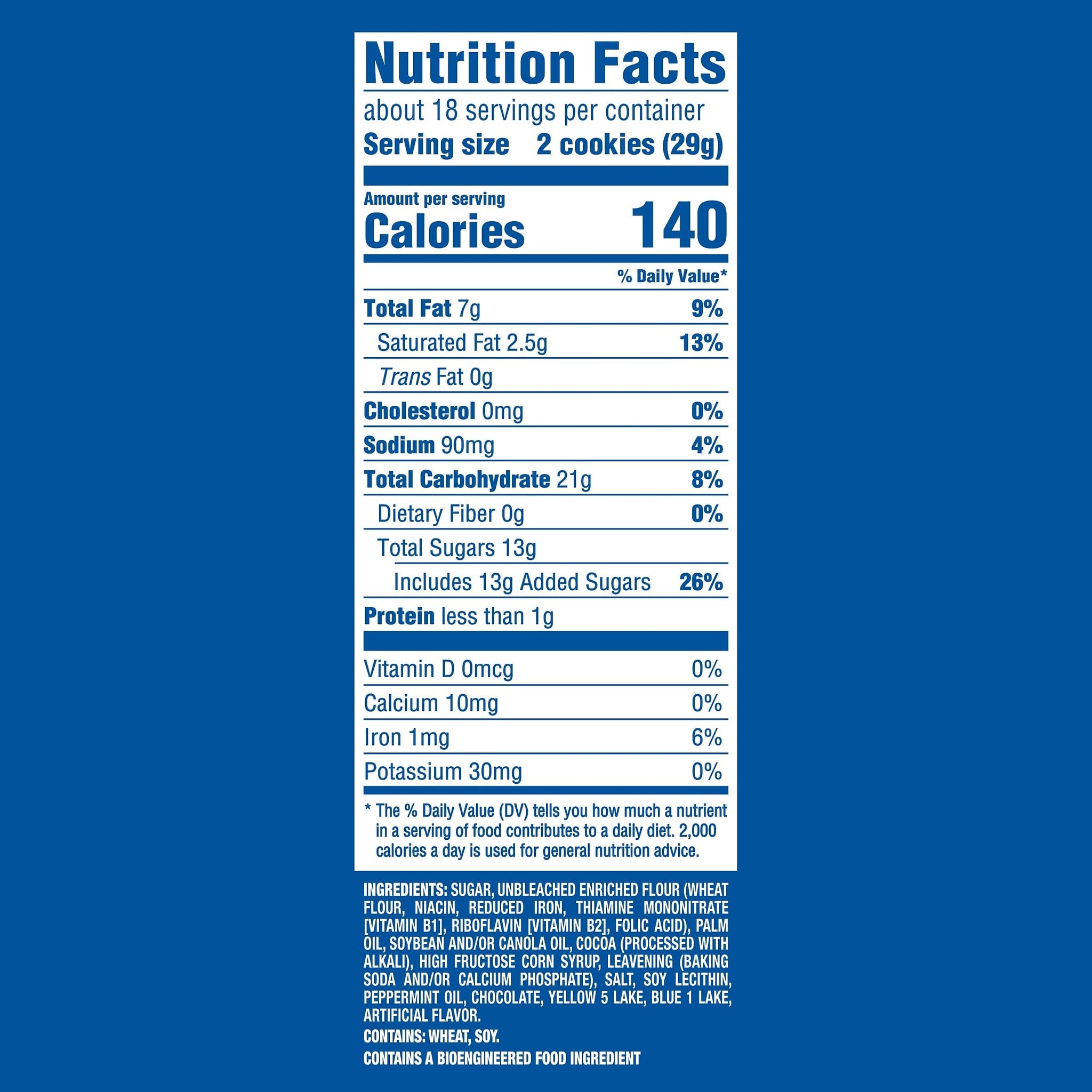 OREO Mint Creme Chocolate Sandwich Cookies, Family Size, 18.71 oz