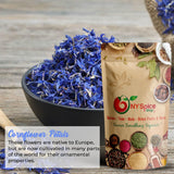 NY SPICE SHOP Dried Cornflower Petals - Corn Flower Blue Petal Edible Flowers - Centaurea Cyanus Dry Flower - Cornflowers Edible Flowers For Cocktails