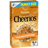 Banana Caramel Cheerios Gluten Free, Made with Whole Grain Oats, Limited Edition, Family Size, 18.5 oz