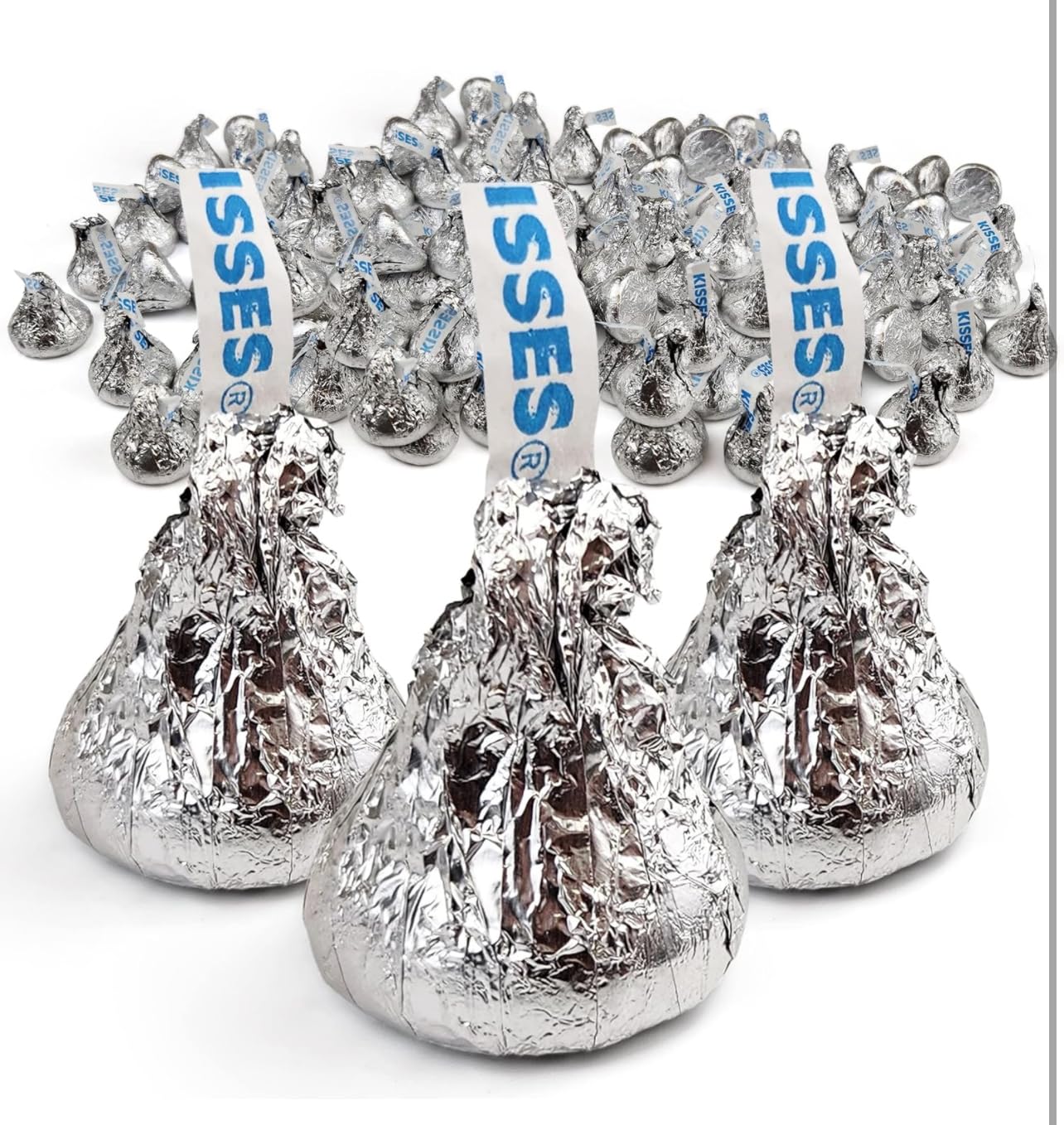 Kissess Milk Chocolate Candy | Individually Wrapped Christmas Candy Treats | Hershys Kissess Bulk Candy | (3 - LBS, Original)