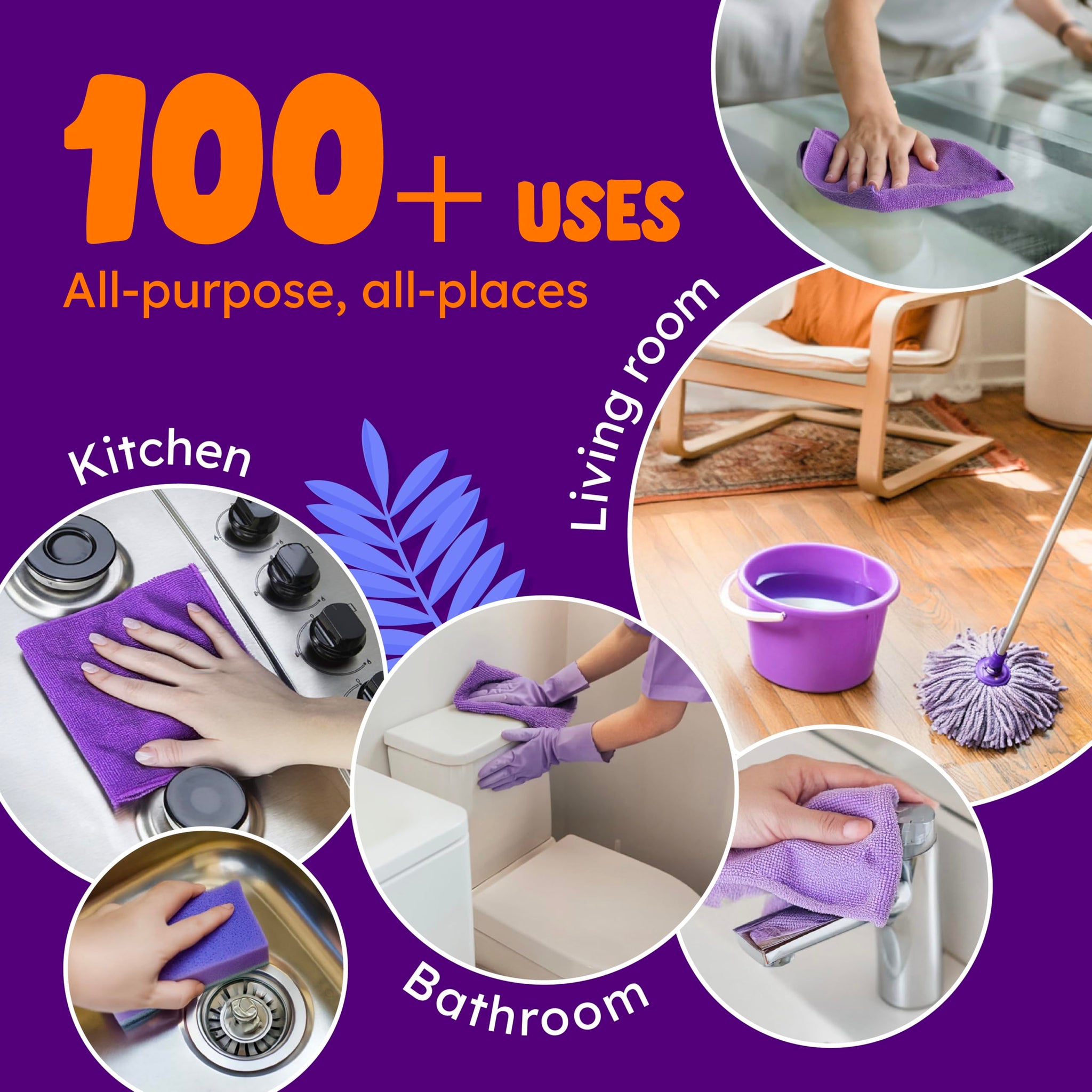Originally Yellow Lavender White Vinegar For Cleaning Purpose | USA Made All Purpose Cleaner | Use as Glass, Kitchen & Floor Cleaner | Plant Derived