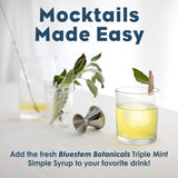 Bluestem Botanicals Organic Triple Mint Simple Syrup, Mother Day Gift from Daughter, 8 oz, Cocktail and Mocktail Mixer, Non-Alcoholic, Peppermint