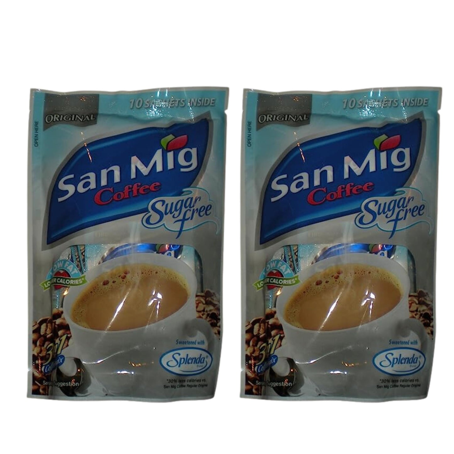 Original San Mig Coffee 3 in1 - Pack of 2 - Coffee mix (Sugar Free) - 70g Each - Total 140g