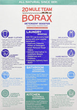 20 Mule Team Borax Natural Laundry Booster, 65 oz (Pack of 2)