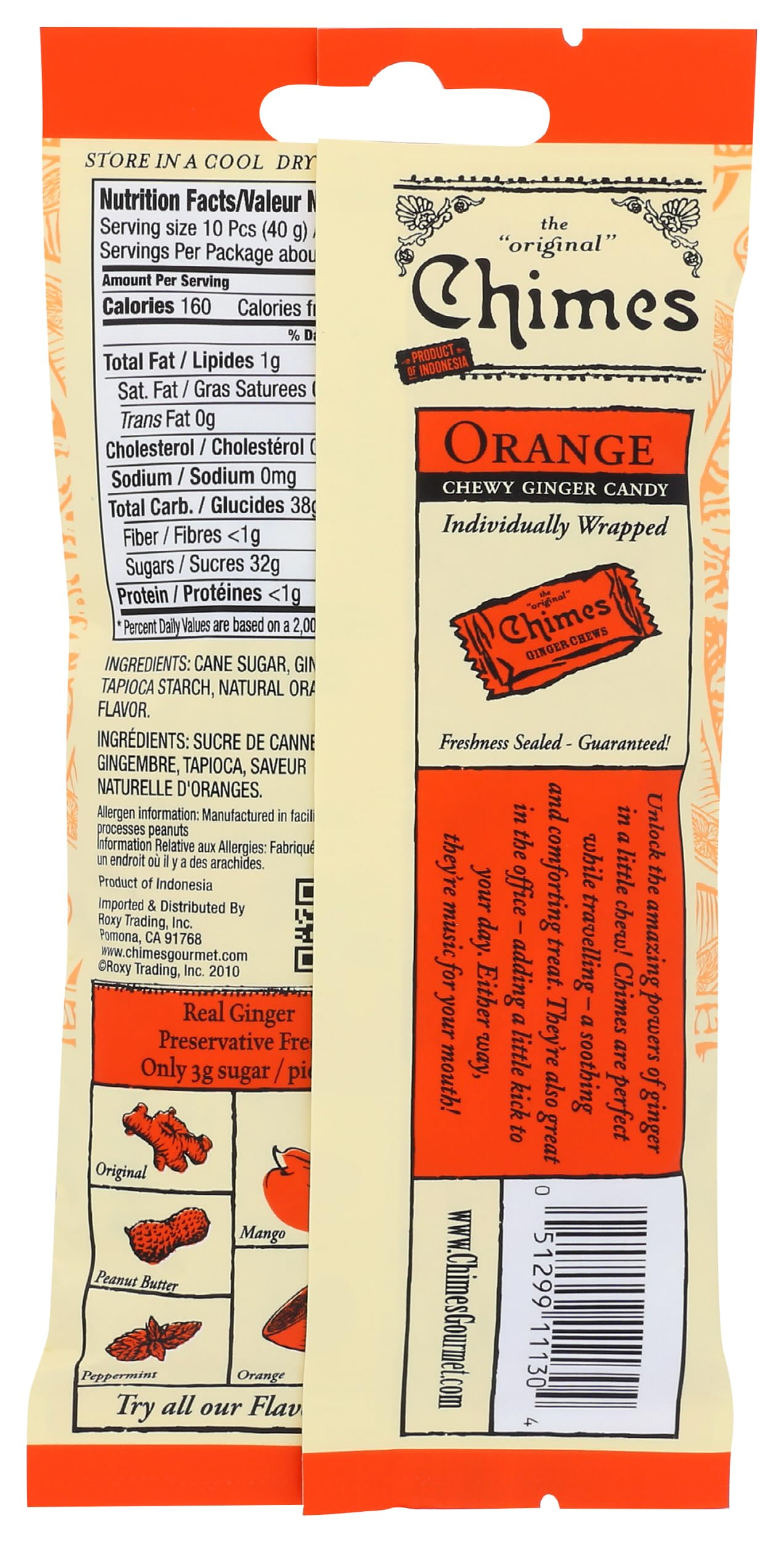 Chimes Orange Ginger Chews, 1.5 Ounce (Pack of 1)