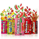 BP Bundle - Mike and Ike Theatre Box Candy Variety Pack - Fruity, Sour & Spicy Mixes - Candied Fruit, Mixed Fruit Gummy Candies Individually Wrapped
