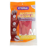 ETERNA Maximum Flexibility Gloves, Size M, Gloves for Kitchen, Laundry and Household Cleaning, Anti-Slip on Fingers, Better Grip, Shea Extract 2.36 Oz