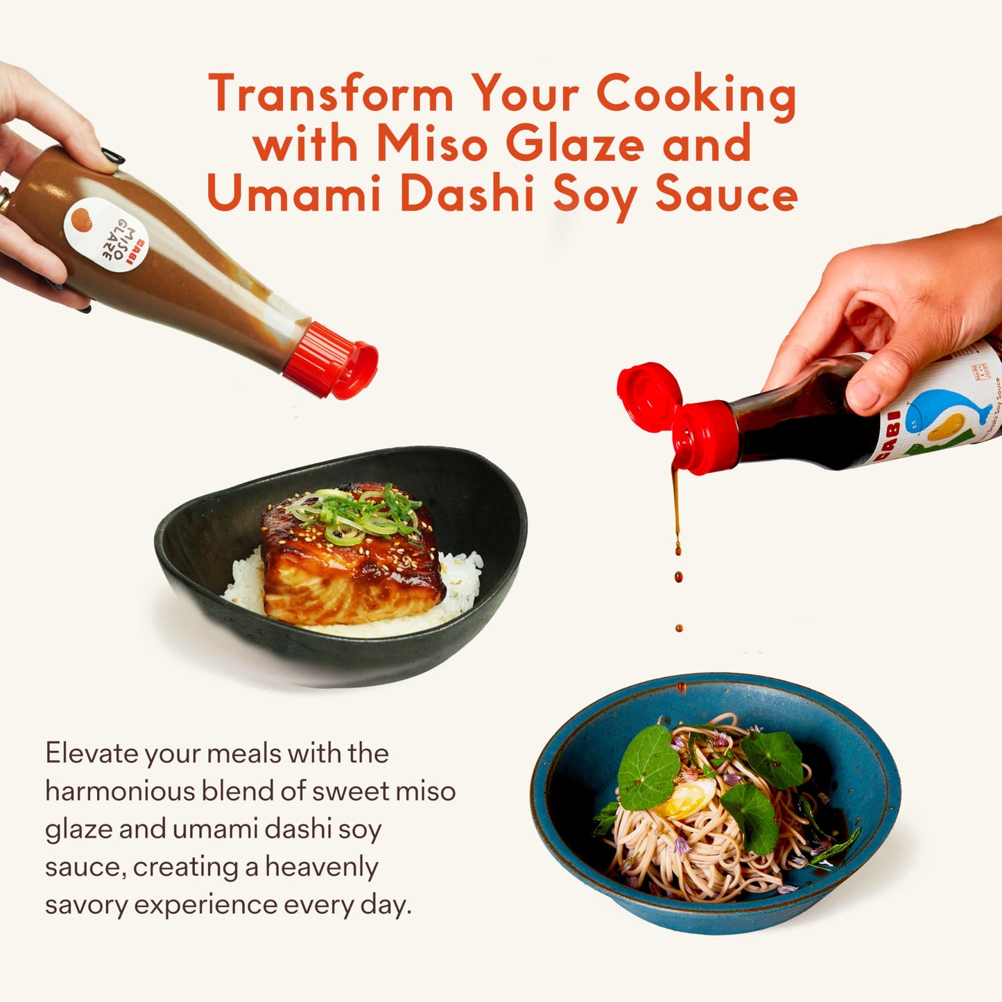 Umami Sauce Variety 13.5 oz (2 Pack)-Peppercorn Miso Glaze & Dashi Soy Sauce w/Distinct Culinary Flavors -Authentic Japanese Koji Fermented Food