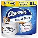 Charmin Ultra Soft Cushiony Touch Toilet Paper, 6 Family Mega XL Rolls = 42 Regular Rolls