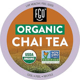 FGO Organic Chai Black Tea K-Cup Pods for Keurig, 24 Count (Pack of 1), Premium Black Tea with Chai Spice is USDA Organic, Non-GMO, & Recyclable