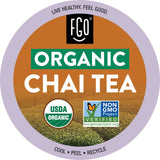 FGO Organic Chai Black Tea K-Cup Pods for Keurig, 24 Count (Pack of 1), Premium Black Tea with Chai Spice is USDA Organic, Non-GMO, & Recyclable