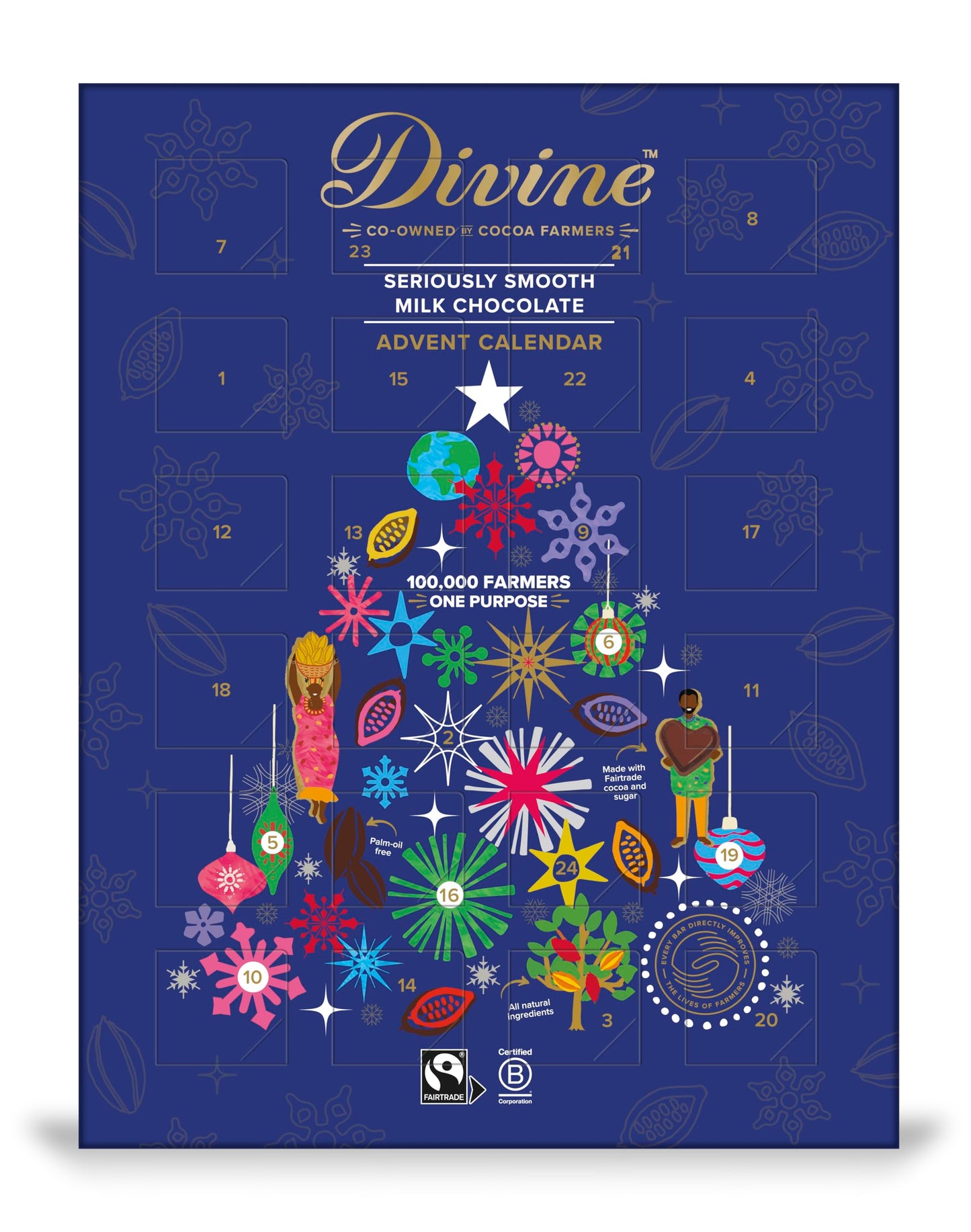 Divine Chocolate - Milk Chocolate Advent Calendar