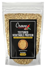 Crave Textured Vegetable Protein, 2.2LB Bag, Vegan, Gluten Free, High Protein Chunks, Unflavored