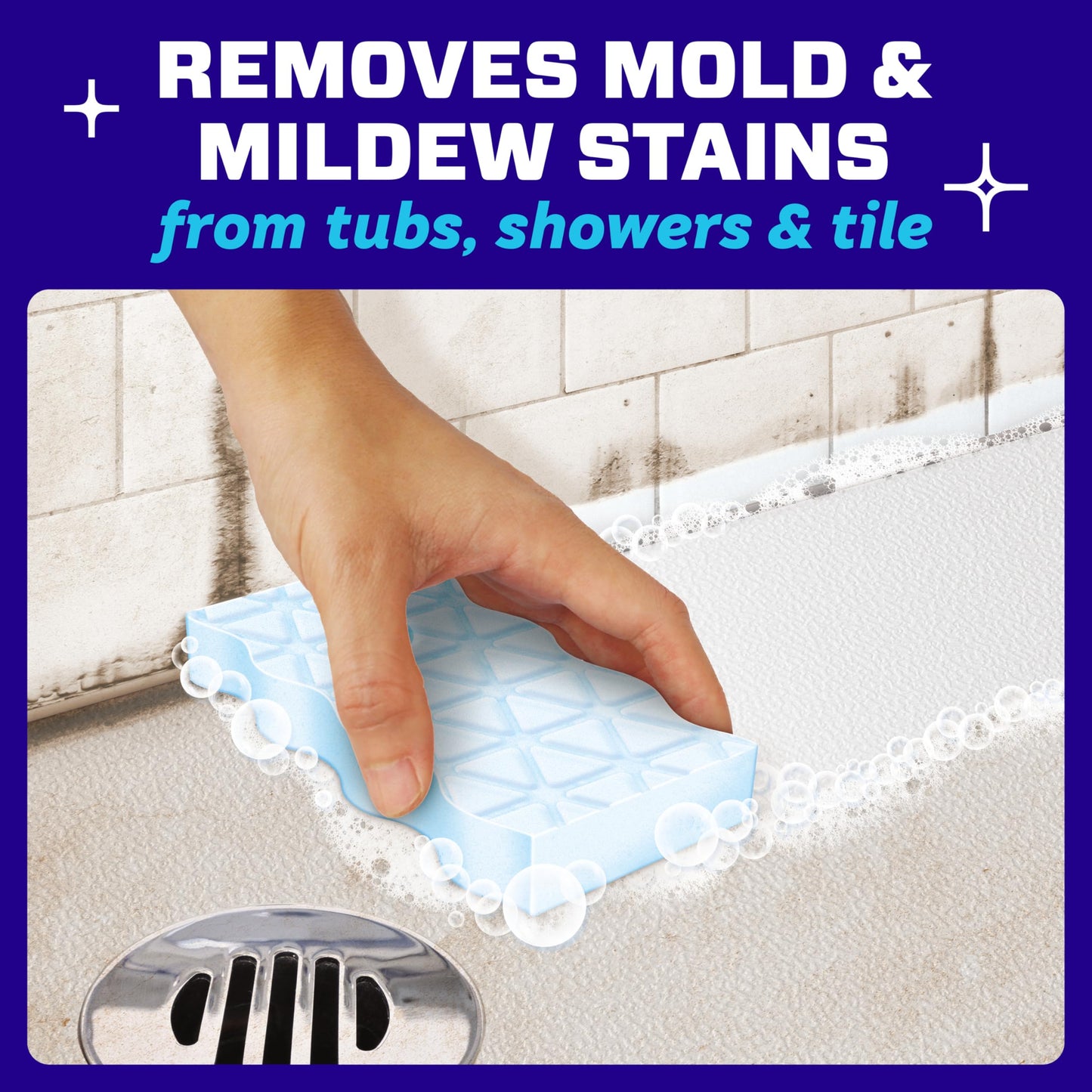 Mr. Clean Magic Eraser Sponge, Bathroom Cleaner, Shower Cleaner, Tub Cleaner, Soap Scum Remover, Bathroom Cleaning Supplies, Dawn Cleaning Power