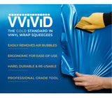 VViViD Gold Vinyl Wrap Squeegee - Nylon-Reinforced Tool for Car Wraps, Window Tint & Decals - (5 Pack)