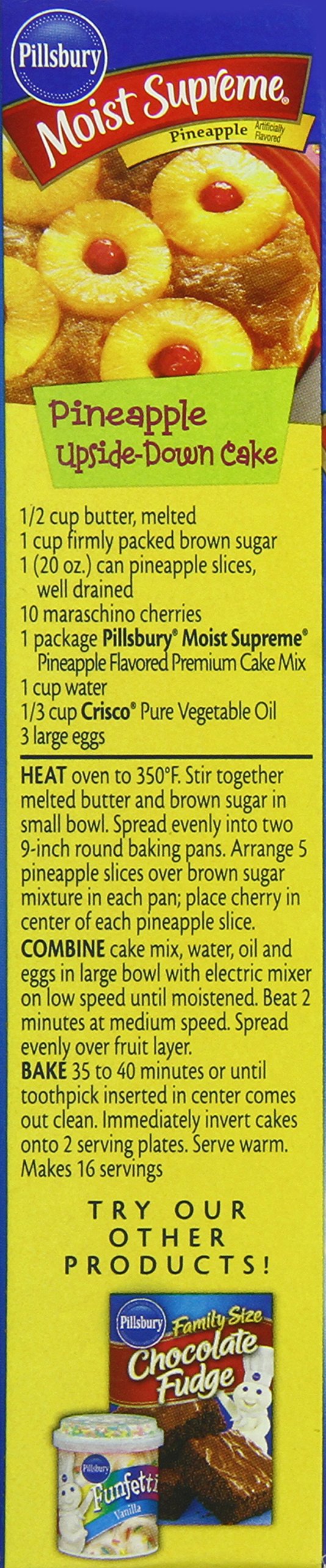 Pillsbury Cake Mix, Pineapple, 15.25 Ounce