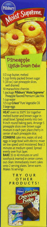 Pillsbury Cake Mix, Pineapple, 15.25 Ounce
