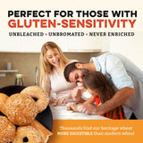 Sunrise Flour Mill Heritage Organic Bread Flour Blend - 5 lbs | Organic Unbleached Bread Flour Easy to Digest with Less Bloating | High Protein