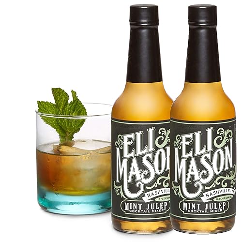 Eli Mason Mint Julep Cocktail Mixer - All-natural Mint Cocktail Syrup - Uses Real Cane Sugar, Fresh Mint & Proprietary Blend Of Cocktail Bitters