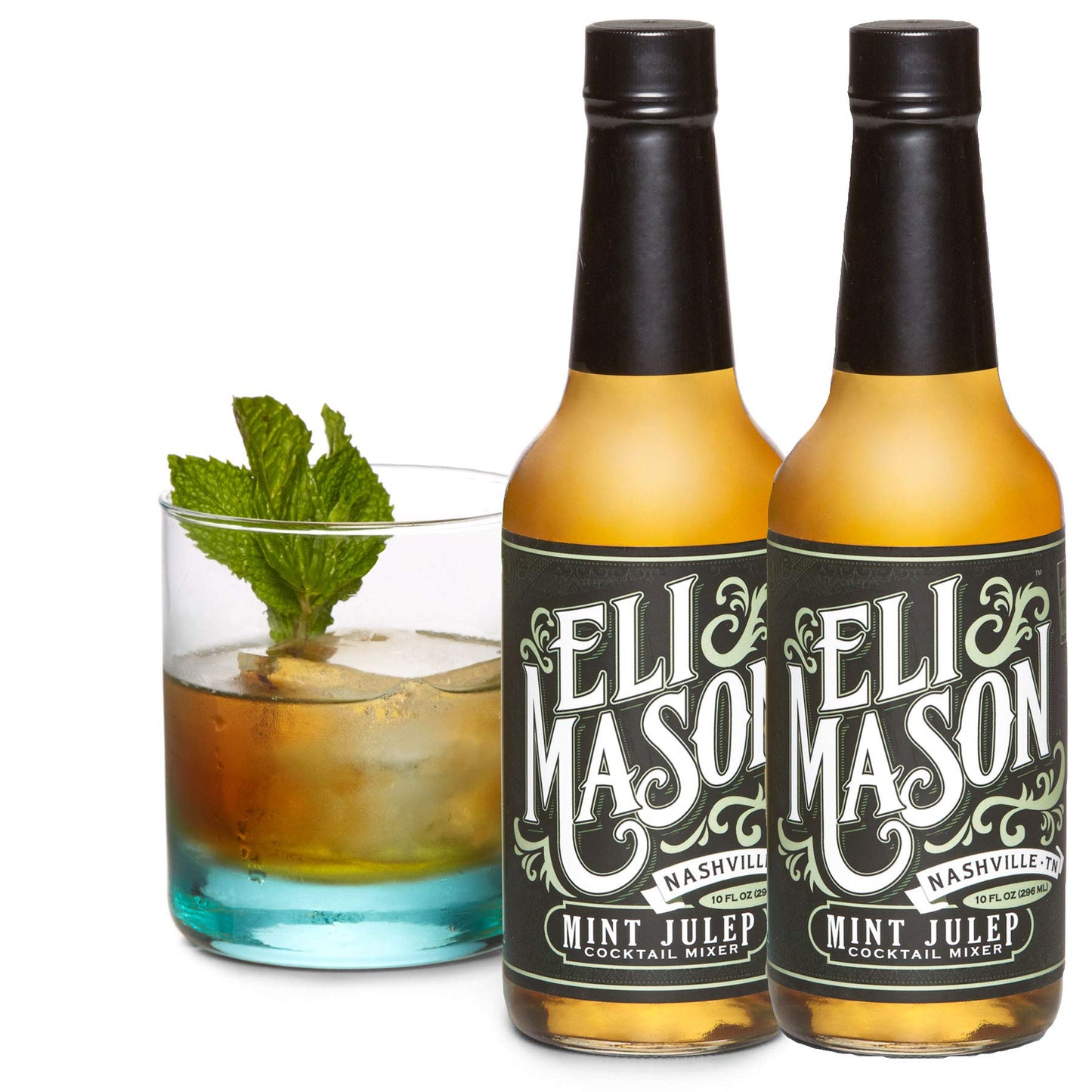 Eli Mason Mint Julep Cocktail Mixer - All-natural Mint Cocktail Syrup - Uses Real Cane Sugar, Fresh Mint & Proprietary Blend Of Cocktail Bitters