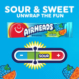 Airheads SOUR Candy Bars, Sour Blue Blast Flavored, Bulk, Concessions, Parties, Pack of 36 Bars
